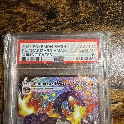2021 Pokemon SWSH FA/Charizard VMAX Shining Fates #SV107 PSA 10 - photo 2