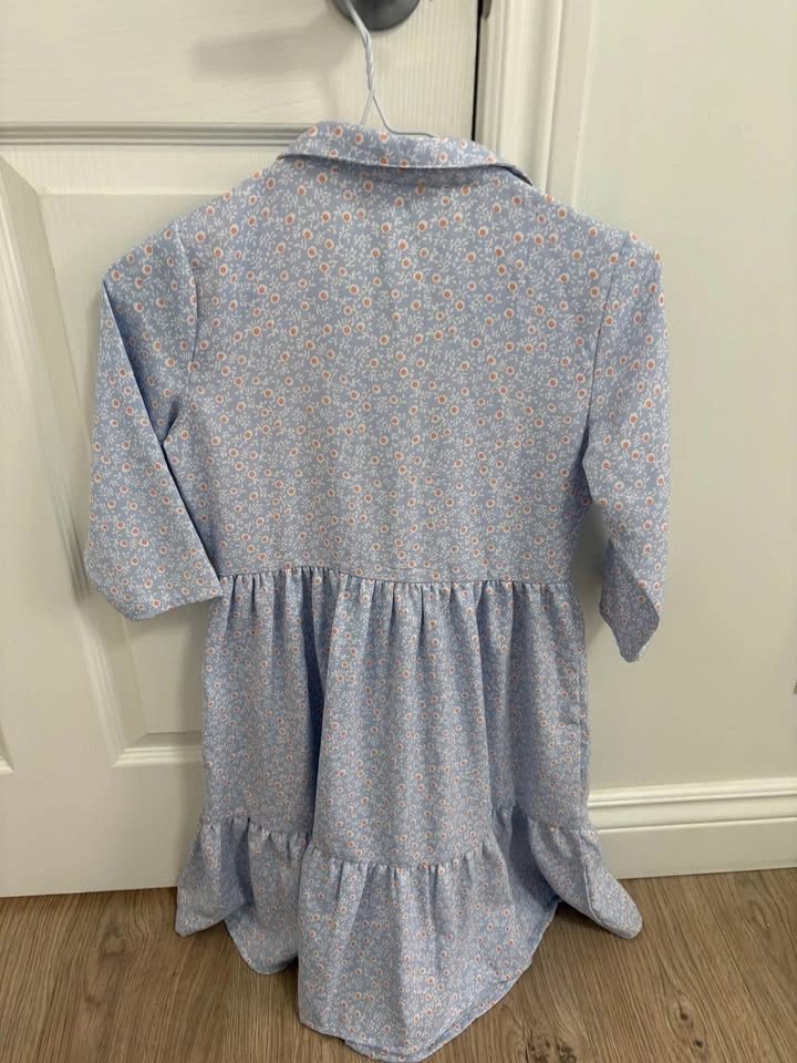 New girl dress size 9-10 years, 3/4 sleeves. Without tag. - photo 3