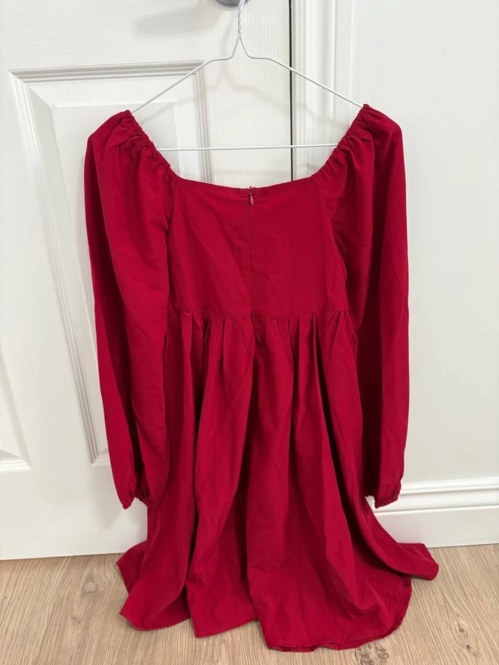 New unworn Shein tween dress Burgundy size 13 or XXS - photo 3