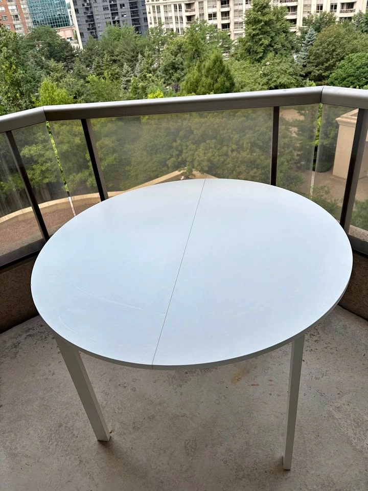 Vihals Ikea Table, white/white, 107 cm (42 1/8 ")