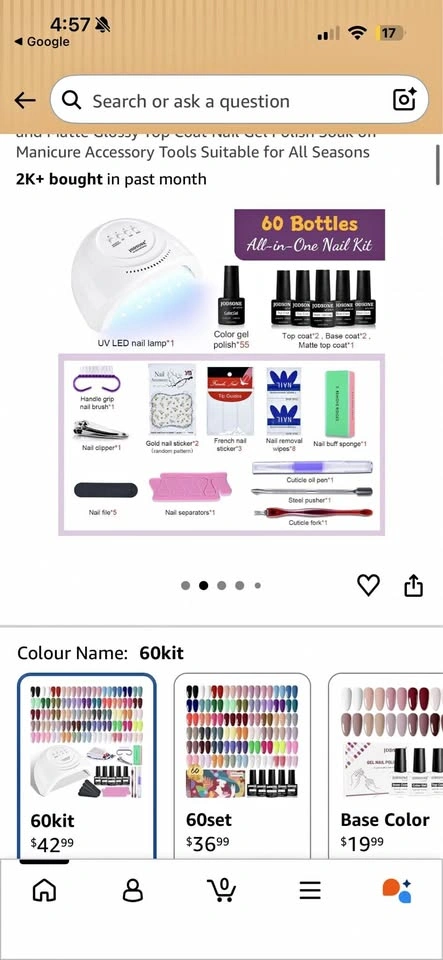 JODSONE 55 Color Gel Nail Polish Kit (60 PCS) — New/Sealed