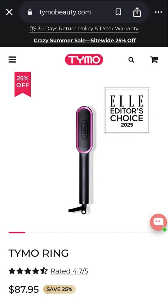 Tymo Ring Hair Straightening Comb