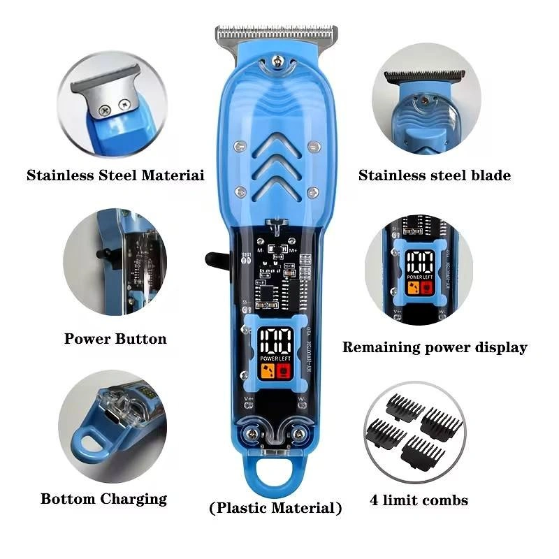 New Cordless Hair Trimmer with Digital Display