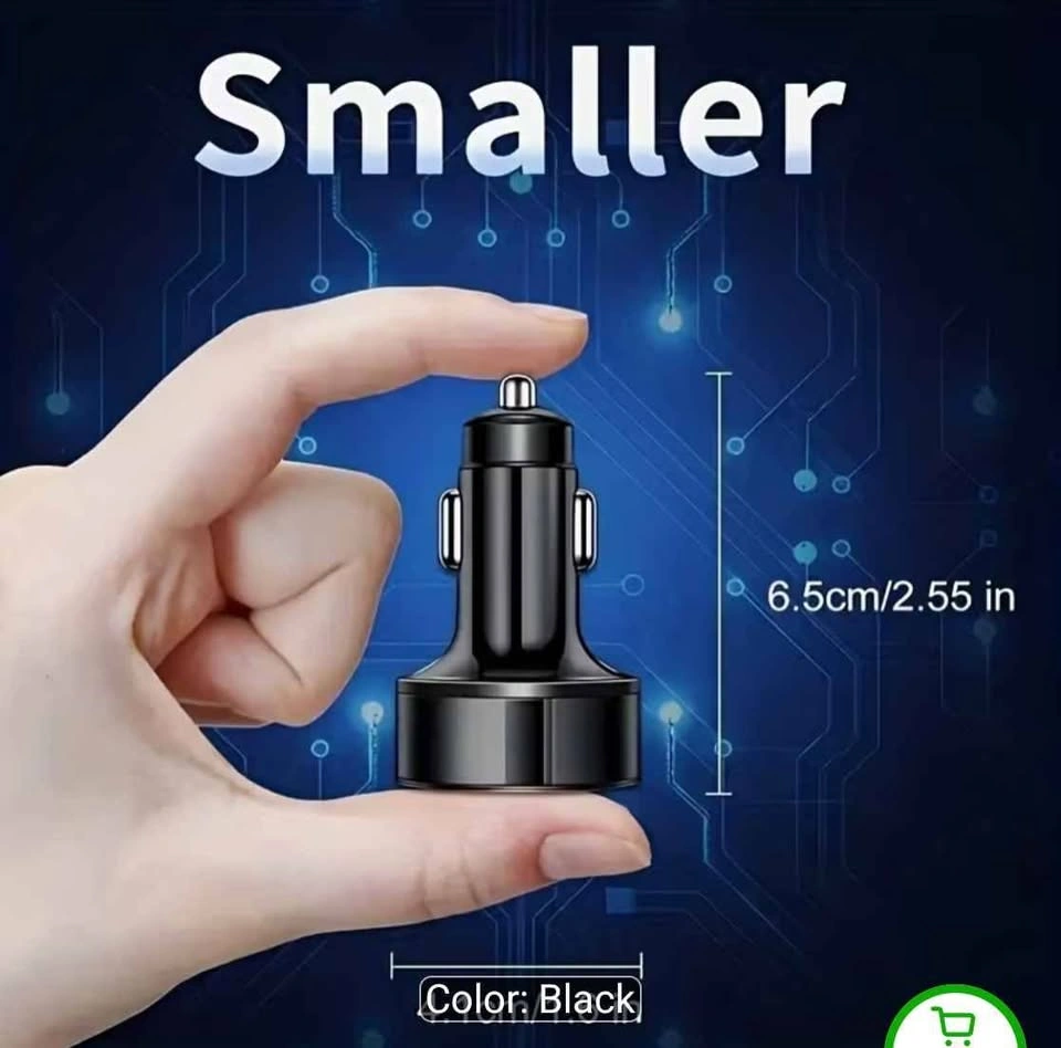 Multi-Port USB Car Charger with LED Voltage Display - photo 2