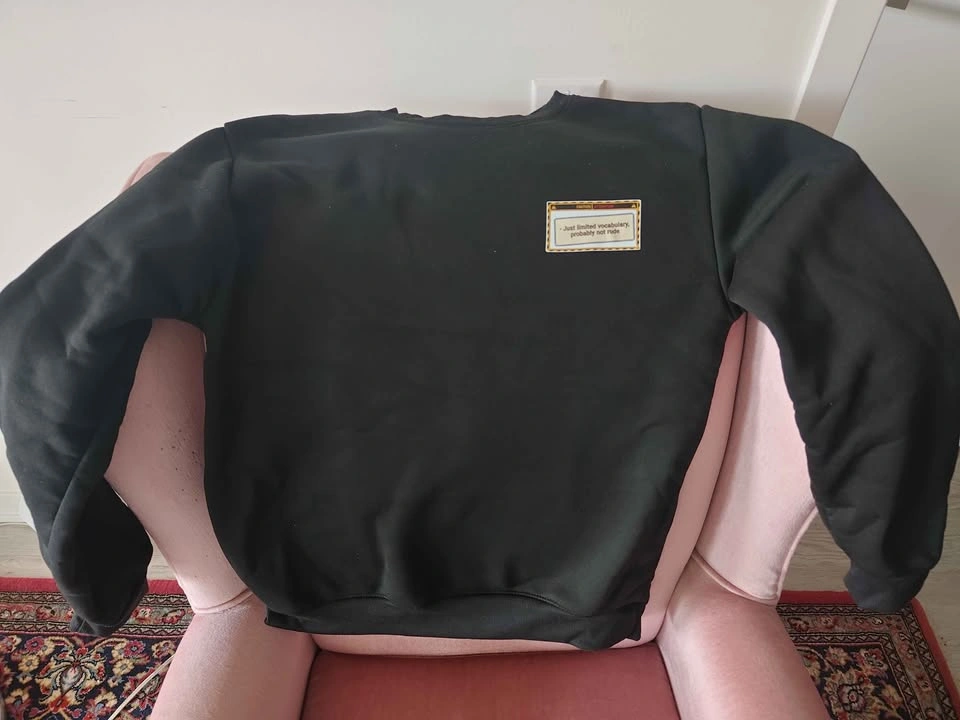 Black Graphic Sweatshirt - English Proficiency Design - photo 2