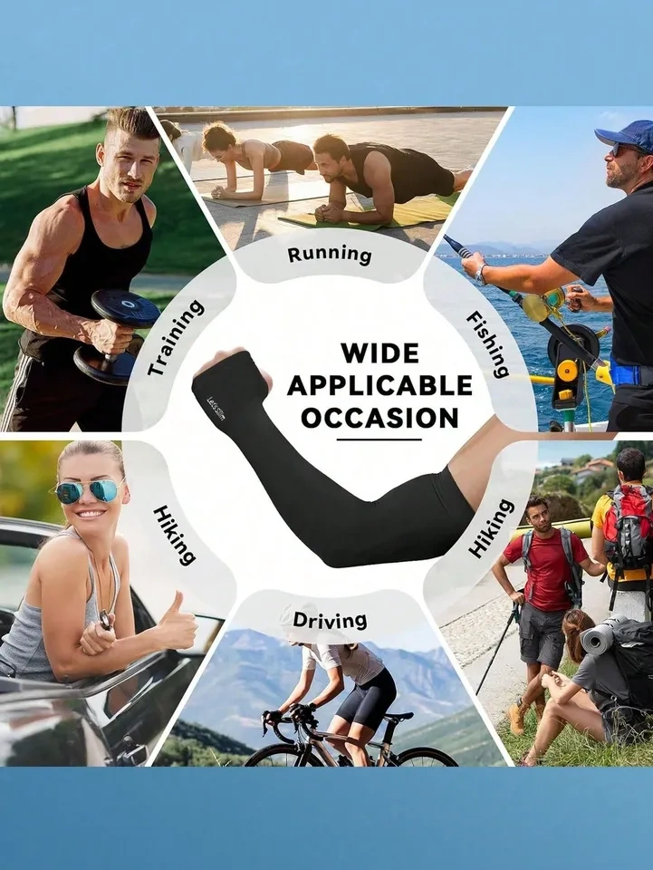 3 Pairs, 6 pieces Let's Slim UV Protection Cooling Arm Sleeves - photo 2