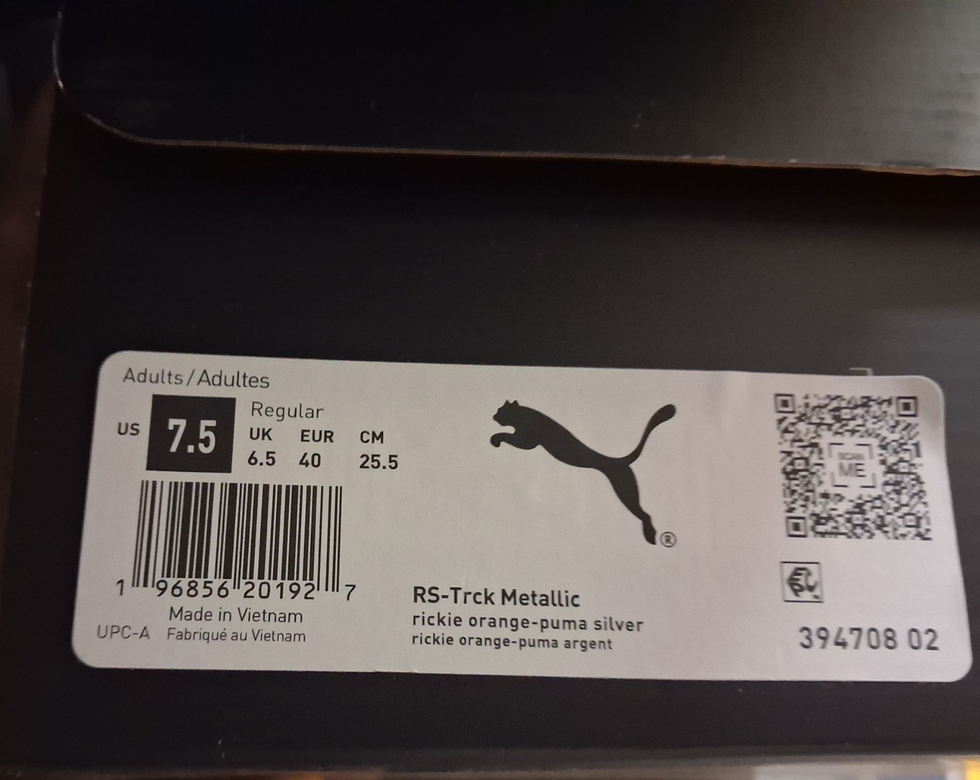 Puma RS Trck Metalick Orange size 7.5 - photo 3