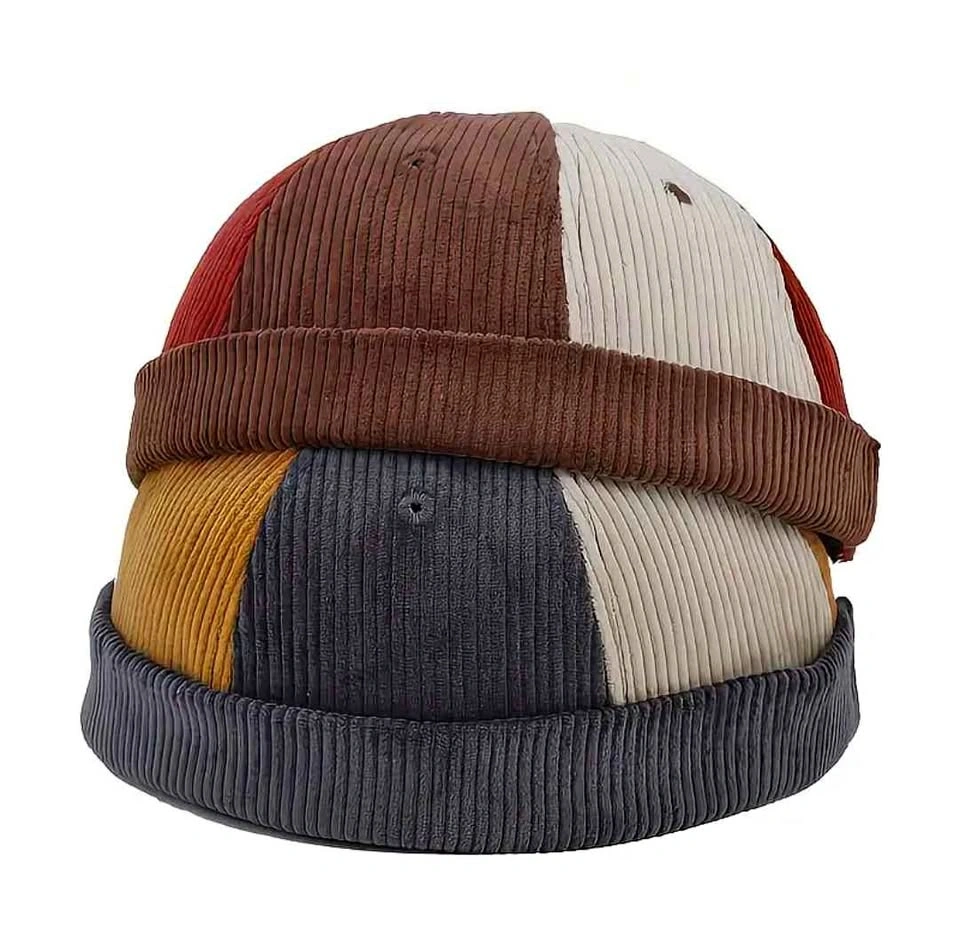 Corduroy Brimless Docker Hat