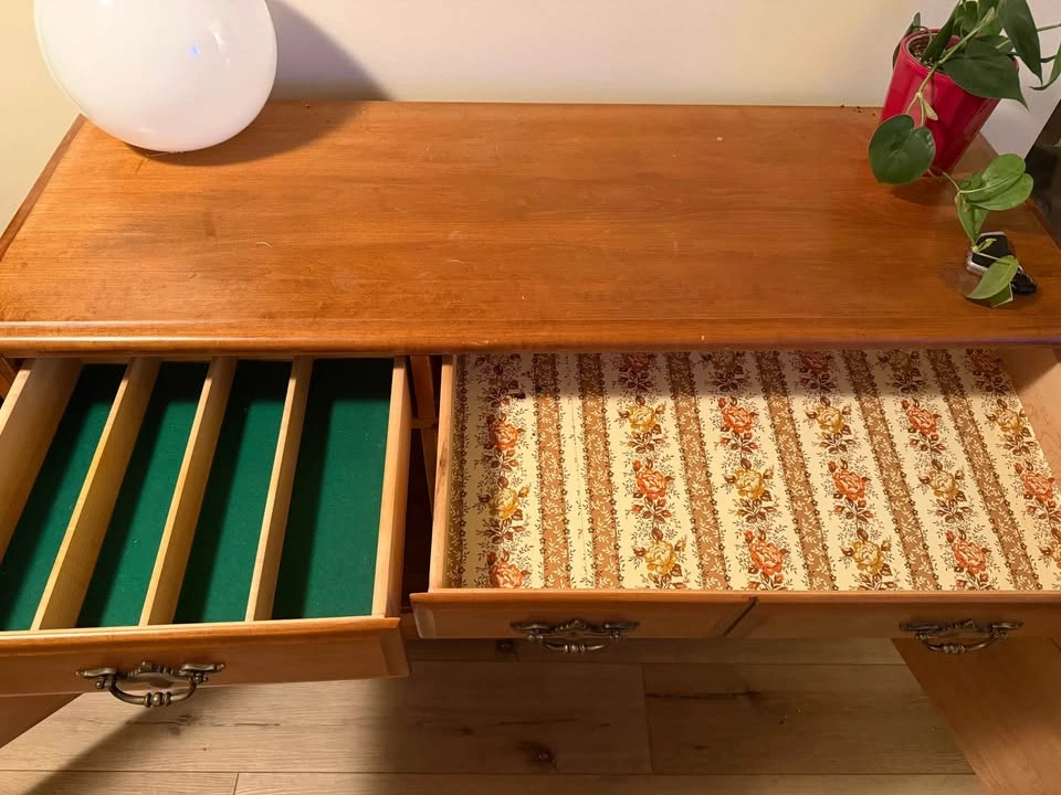 Vintage Wooden Sideboard with Louvered Doors OBO!!! - photo 3
