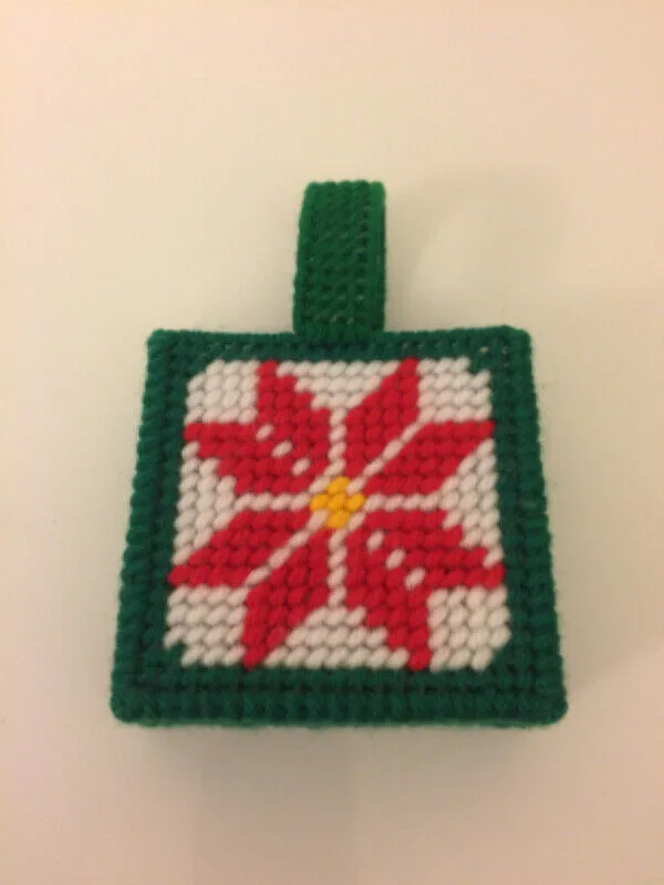 3 Mini Christmas Gift Totes -New, Handmade-Joy, Noel, Poinsettia thumbnail