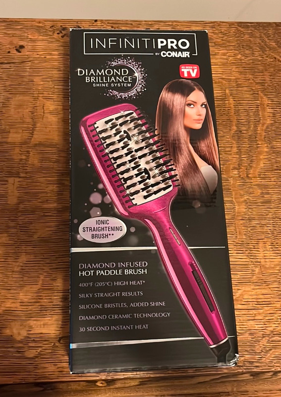 Conair InfinitiPro Hot Paddle Brush Diamond-Infused For Sale