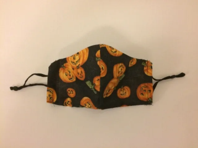 Halloween Pumpkin Cloth Adjustable Face Mask thumbnail