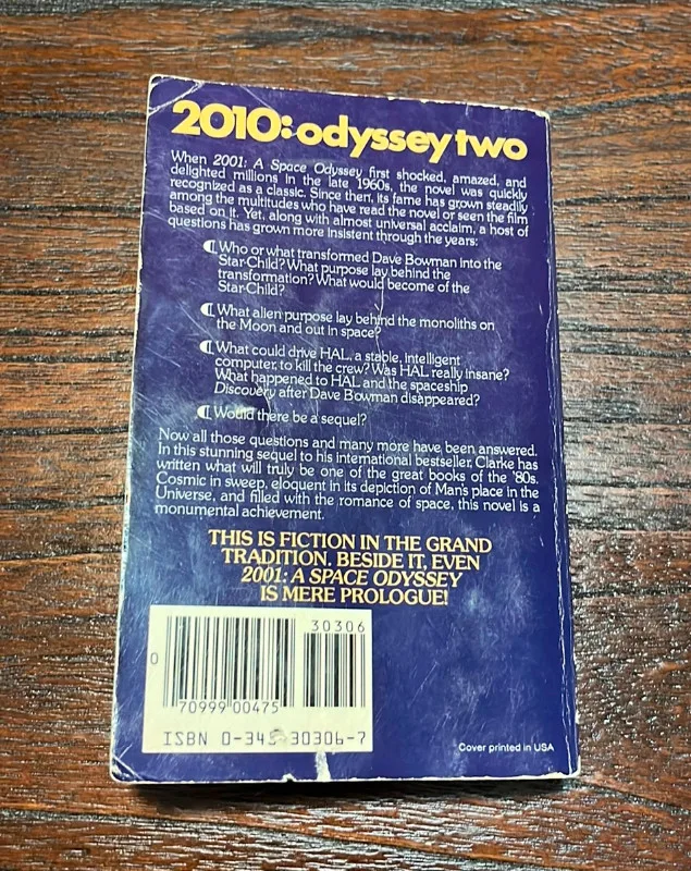 2010: Odyssey Two Book 2001 Space Sequel by Arthur C. Clarke image indicator(2)