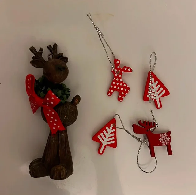 Christmas Tree Ornaments Moose Outdoorsy Holiday Home Decor thumbnail