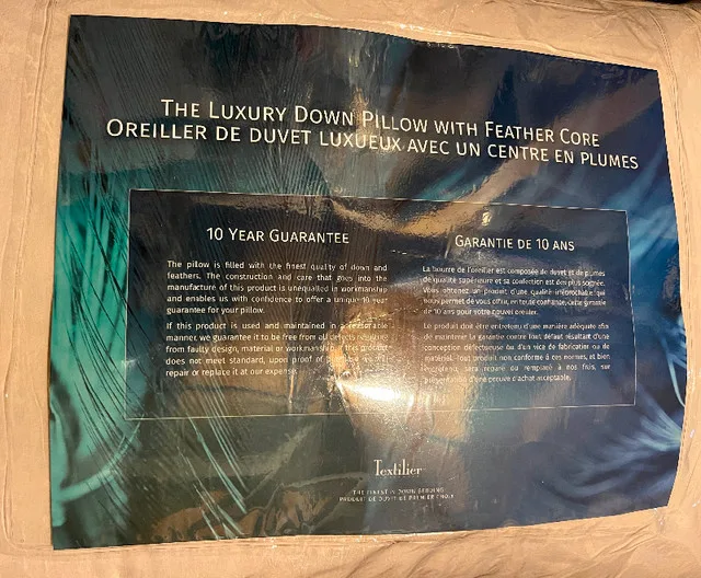 Pillow Down and Feather 3-Layer Gusset Cotton For Sale image indicator(4)