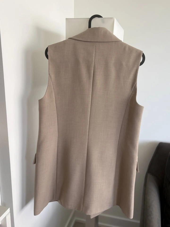 ZARA Long Vest – Beige, Size S - photo 2