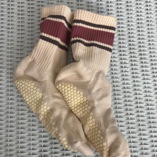 Y2K Retro Striped Athletic Grip Socks