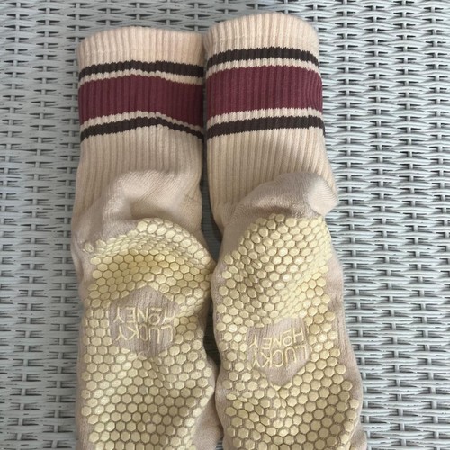 Y2K Retro Striped Athletic Grip Socks - photo 3