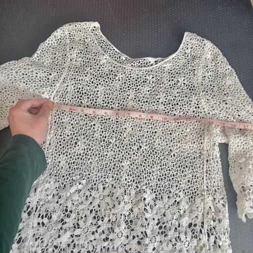 Vintage Boho Chic White Crochet Top - photo 4