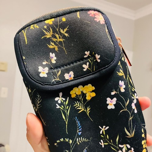 Black Floral Print Phone Crossbody Bag - photo 2