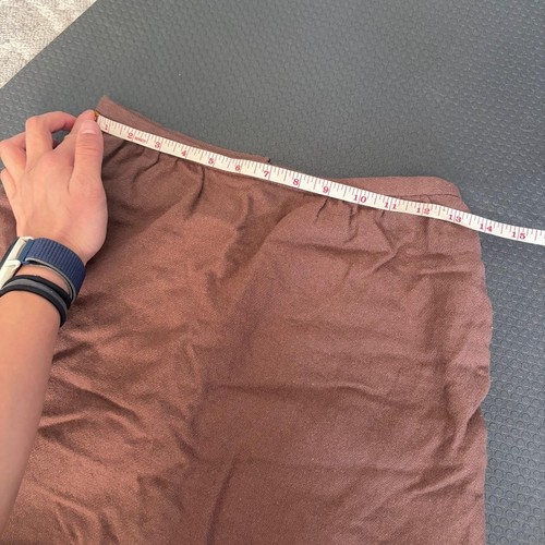 Brown Wool Blend A-Line Mini Skirt - photo 4