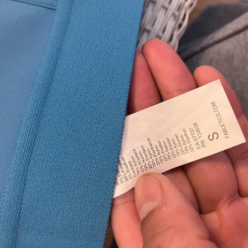 Fabletics Blue Front Zip High Impact Sports Bra (Small) - photo 5