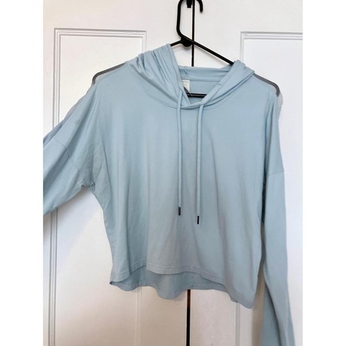 Marika Light Blue Cropped Hoodie (Small)