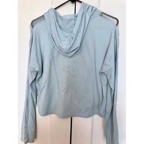 Marika Light Blue Cropped Hoodie (Small) - photo 2