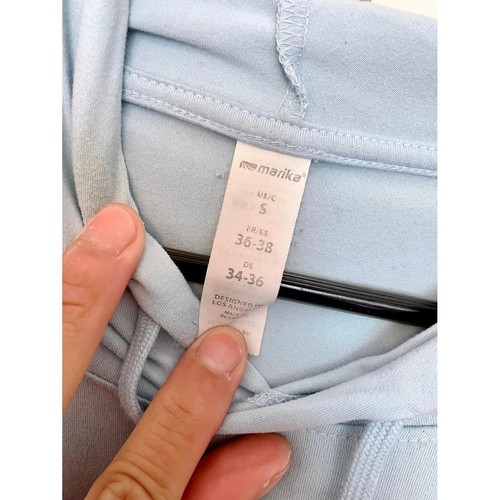 Marika Light Blue Cropped Hoodie (Small) - photo 3