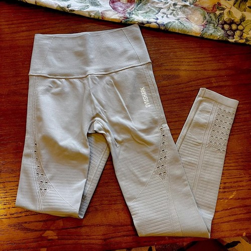 Gymshark Energy Seamless "Taupe" Laser Cut Leggings (Small)