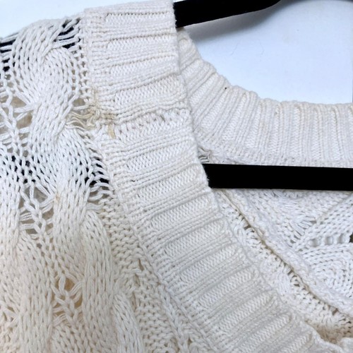 Mudd Cozy Boho Cream Knit Fringed Poncho (OS) - photo 3