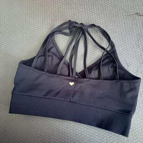 Y2K Electric Yoga Black Sports Bra (Small) - photo 2
