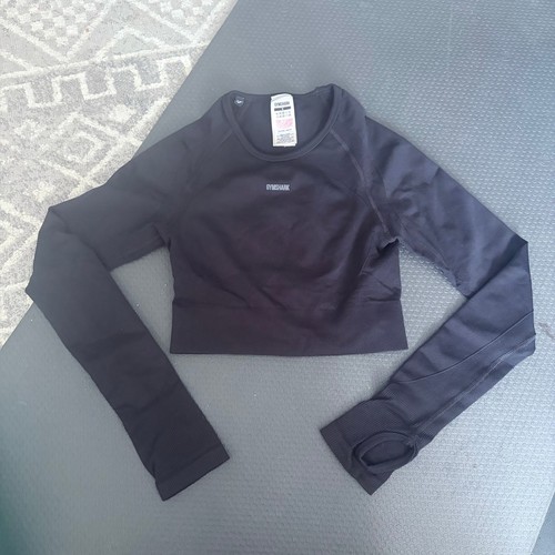 Gymshark Flex Sports Long Sleeve Seamless Crop Top (Small)