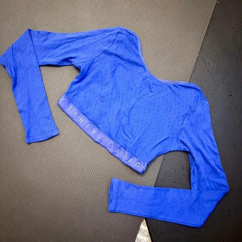 Savage X Fenty Vibrant Blue Logo Crop Top (Medium)