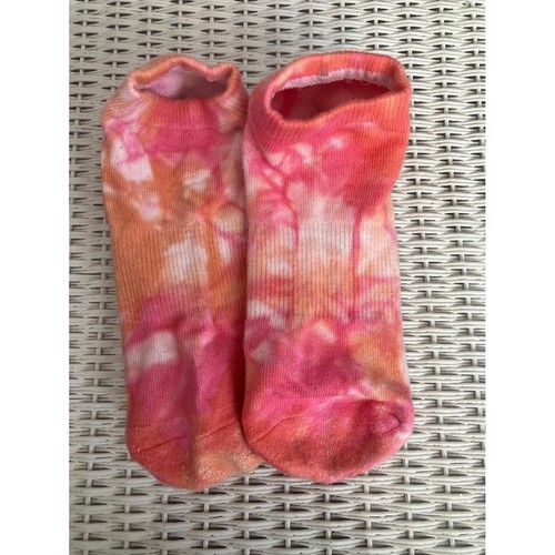 Y2K Pink and Orange Tie-Dye Ankle Socks