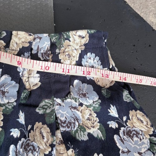 Y2K Yoco Black & Blue Floral Mini Skater Skirt (Medium) - photo 4