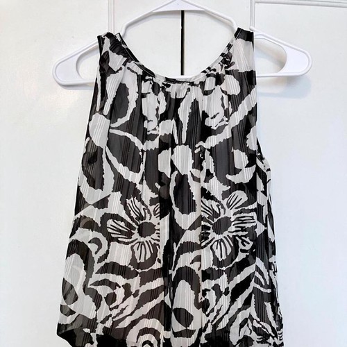 Caché Black & White Sheer Tank (X-Small) - photo 2