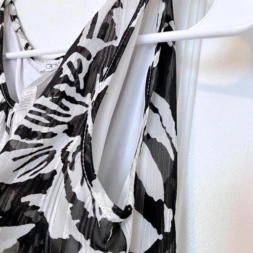 Caché Black & White Sheer Tank (X-Small) - photo 3