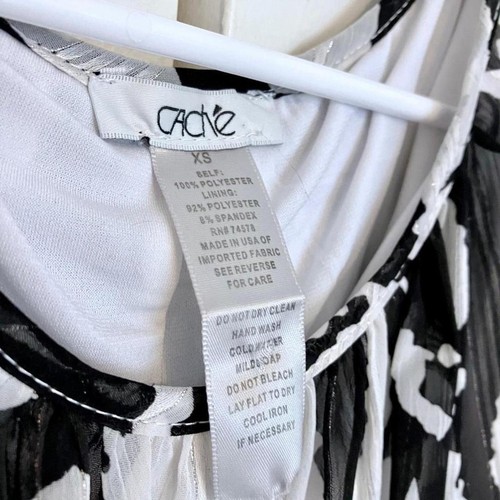 Caché Black & White Sheer Tank (X-Small) - photo 5