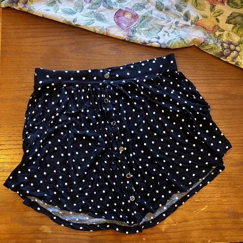 American Rag Y2K Black and White Polka Dot Flowy Skirt