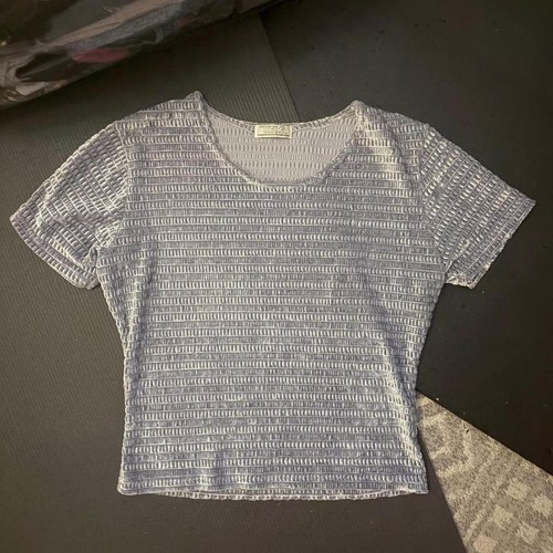 Y2K Miki Grey Shirred Velvet Crop Top (Small)