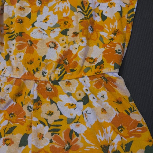 H&M DIVIDED Orange Floral Print Romper - photo 2