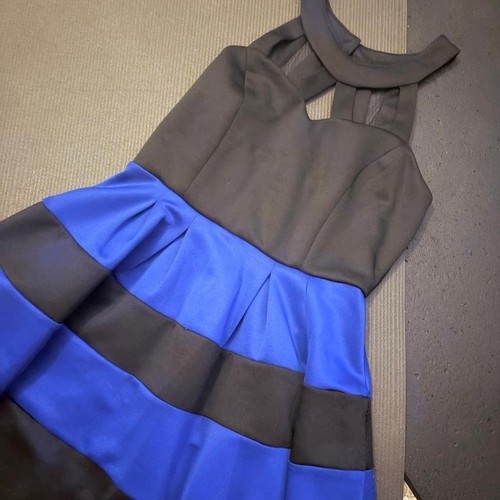 Y2K Crystal Doll Black & Blue Cutout Banded Mini Dress (7) - photo 2