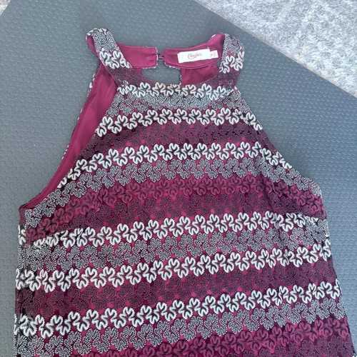 Candie's Burgundy Lace Halter Dress (Medium) - photo 2