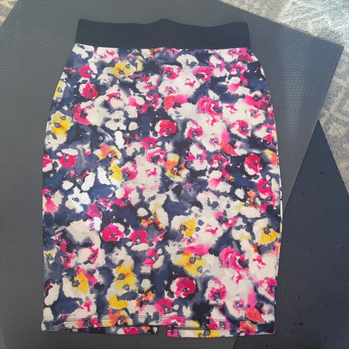 Abstract Floral Print Pencil Skirt Retro Aesthetic (OS) - photo 2
