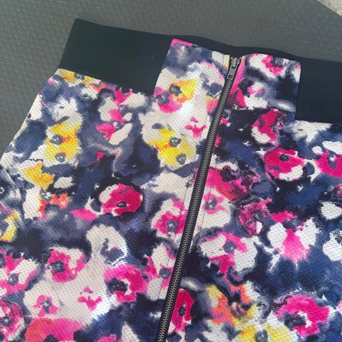 Abstract Floral Print Pencil Skirt Retro Aesthetic (OS) - photo 4