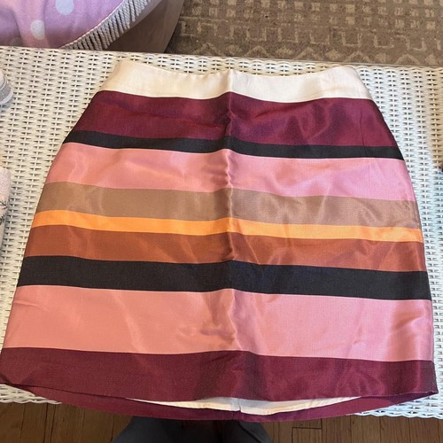 H&M Striped Y2K Satin A-line Skirt