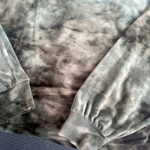 Old Navy Y2K Green Tie-Dye Velour Cropped Sweatshirt - photo 2