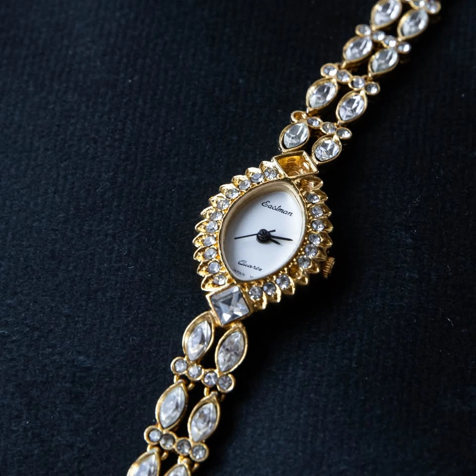 Vintage Eastman Quartz Rhinestone Cocktail Watch - AS-IS - photo 2