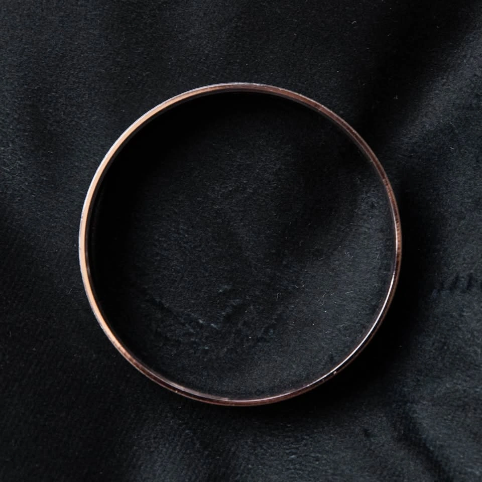 Vintage Trifari Silver Tone Bangle Bracelet - Brushed & Diamond - photo 3
